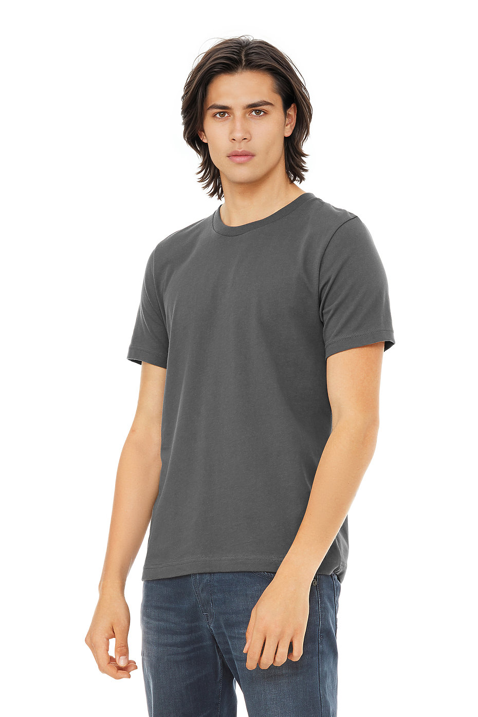 Asphalt grey shirt from the side
