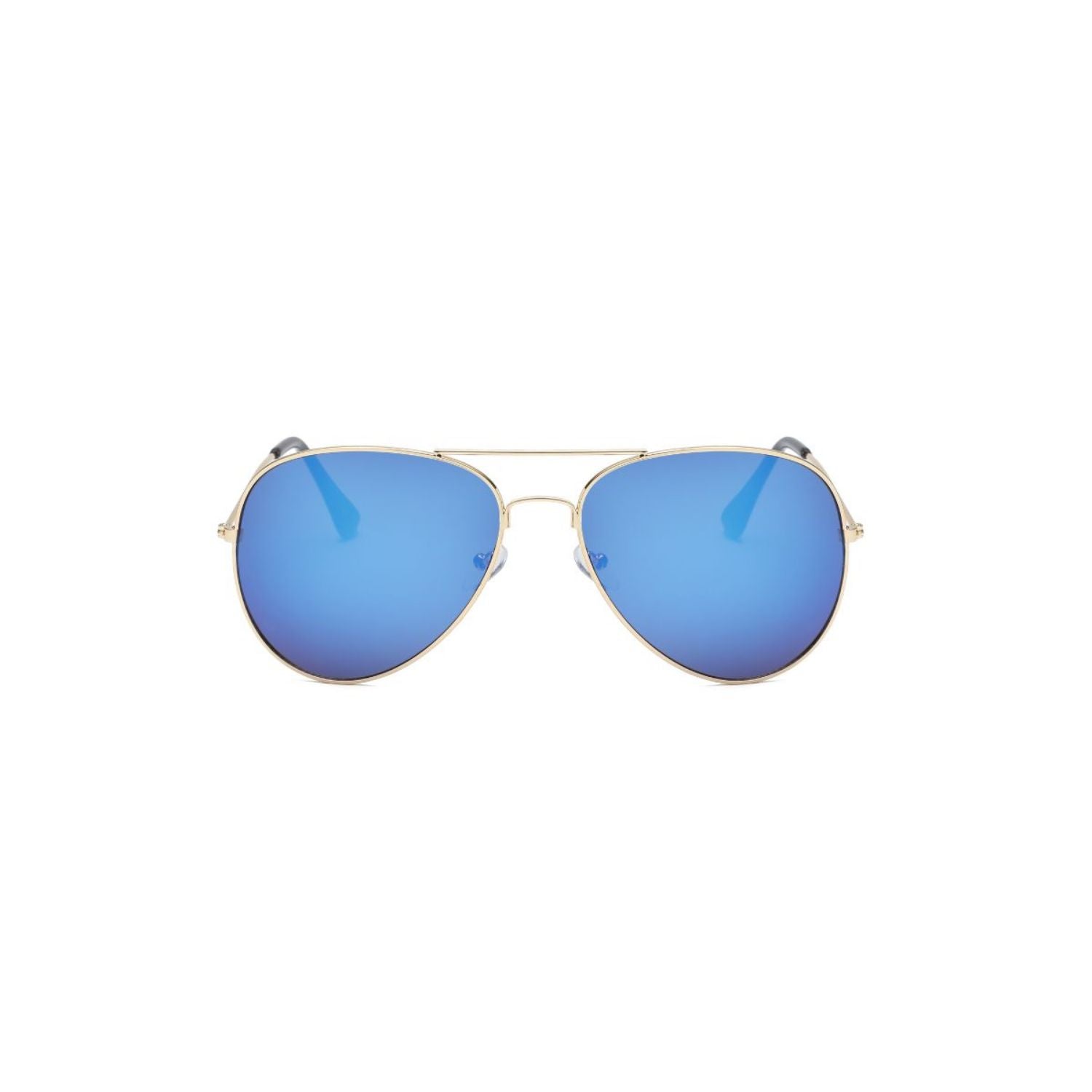 Aviator sunglasses with blue lenses